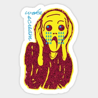 The Woke Scream Sticker